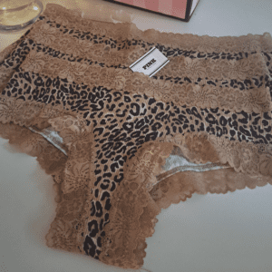 Victorias Secret: Pink: animal print underwear - L