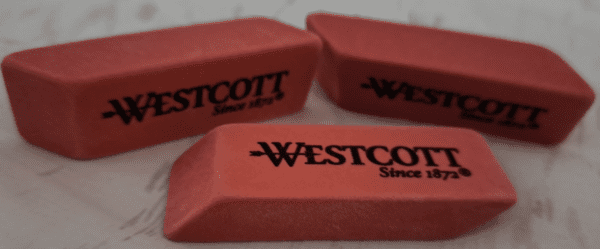 Westcott Erasers: red, latex free