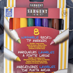 Sargent 8 count washable broad tip markers