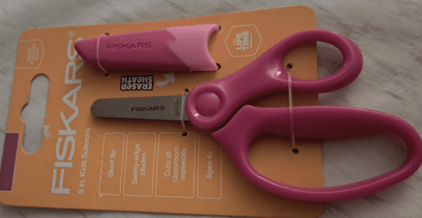 Fiskars 5" blunt tip kids scissors - pink - Ages 4+