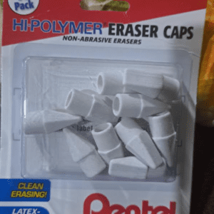White eraser Caps - 10 count