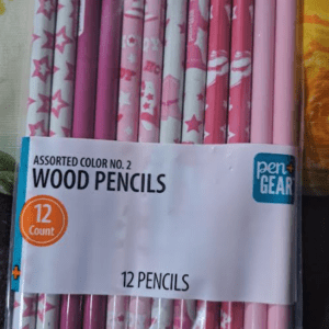Pink #2 wooden pencils - 12 count