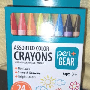Assorted color crayons